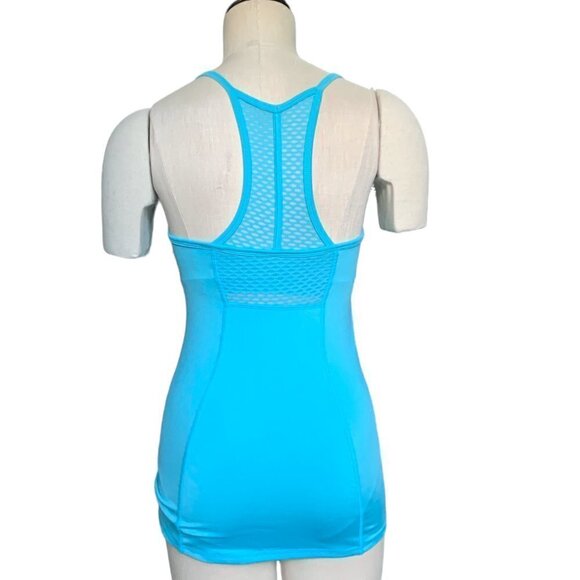 Kyodan Athletic Activewear Gym Yoga Tank Top Bra Shelf Turquoise XS Blue 60N - Picture 6 of 10